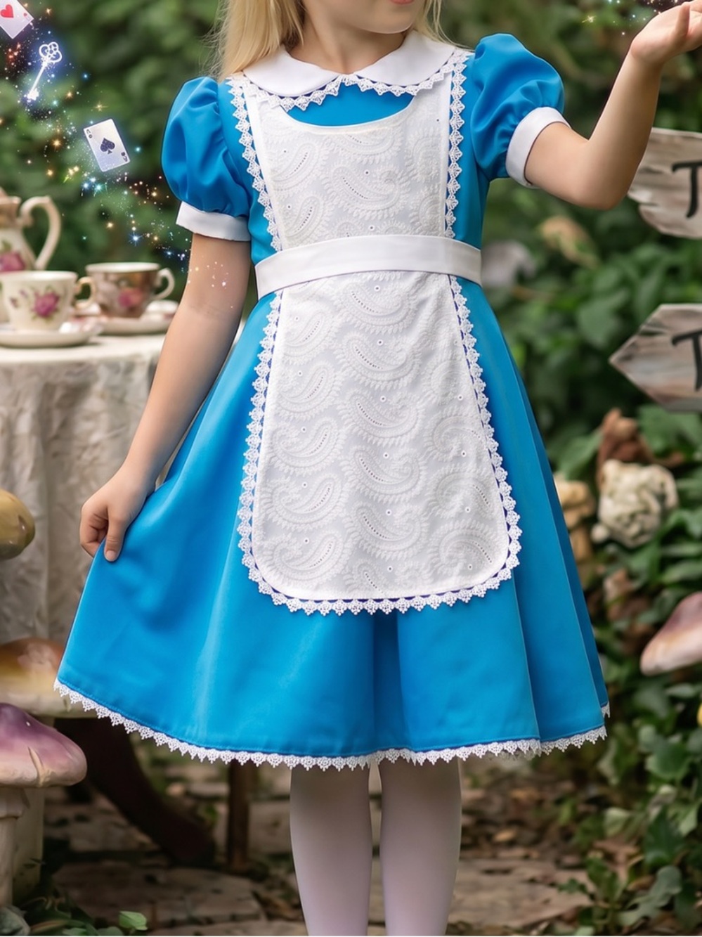 Trish Scully Alice in Wonderland Dress and Sash Girls Size 5 Disney